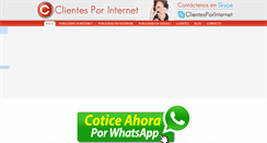 Desktop Screenshot of clientesporinternet.com